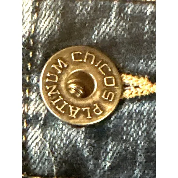 Chicos Platinum Denim Womens Jeans Size 2 Short Medium Wash Stretch Cotton Blend - Picture 9 of 9